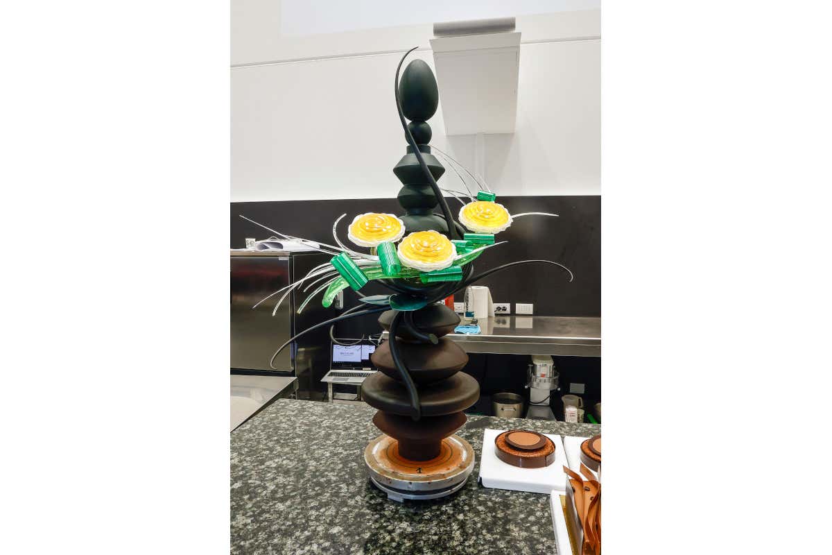 Piece realizzata da Leroux e Mougel. Foto: Betta Baracchi I pasticceri Stéphane Leroux e Jonathan Mougel incoronano la nocciola del Piemonte